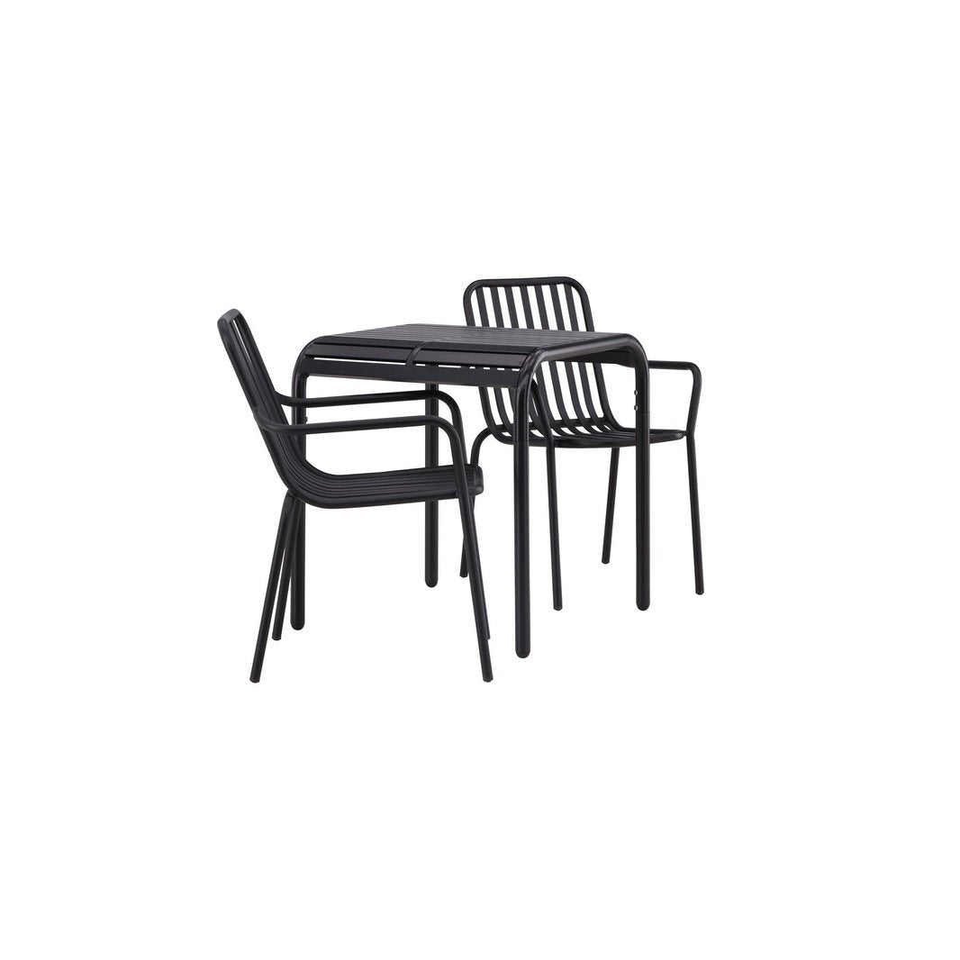 Borneo Cafébord 70*70* + Peking spisestoler Venture Design Spisegruppe