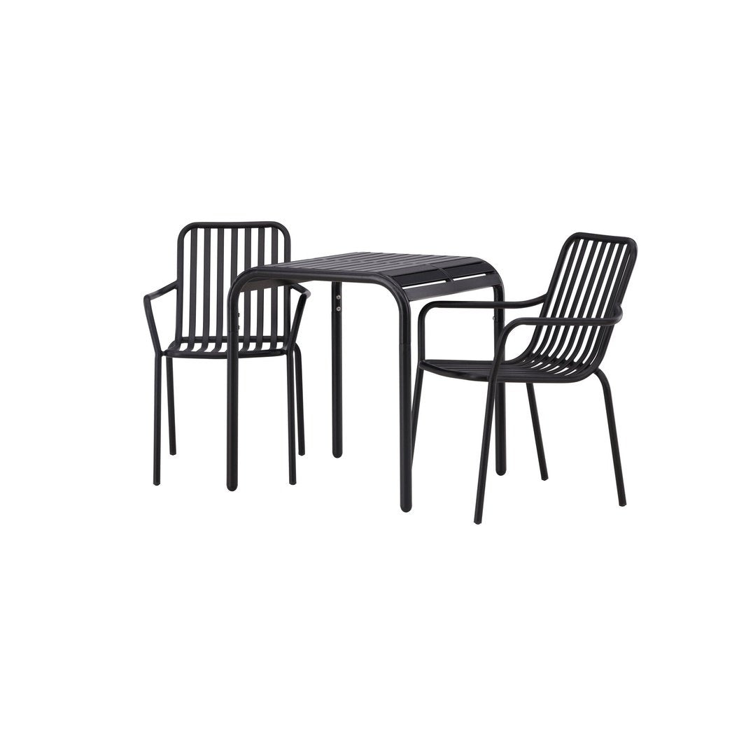 Borneo Cafébord 70*70* + Peking spisestoler Venture Design Spisegruppe