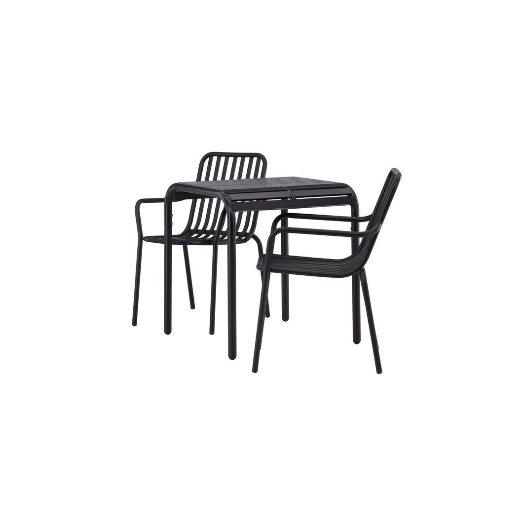 Borneo Cafébord 70*70* + Peking spisestoler Venture Design Spisegruppe