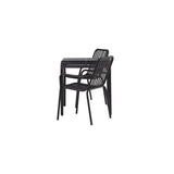Borneo Cafébord 70*70* + Peking spisestoler Venture Design Spisegruppe