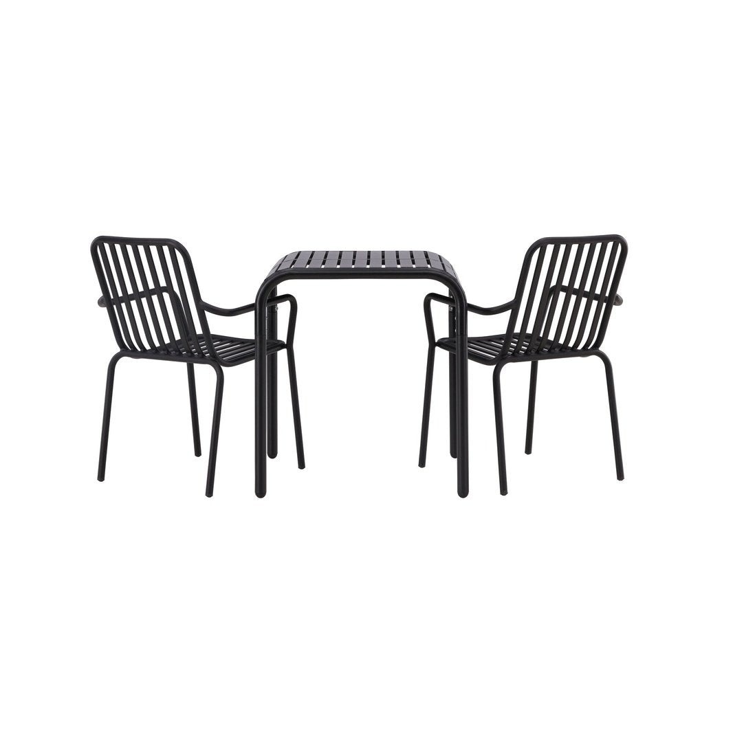 Borneo Cafébord 70*70* + Peking spisestoler Venture Design Spisegruppe