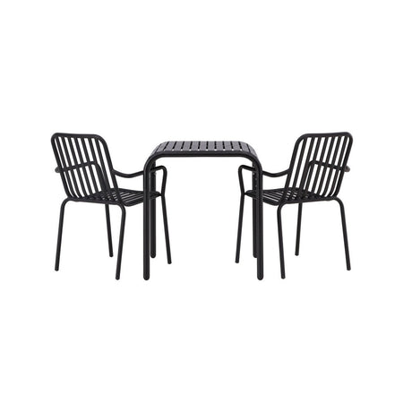 Borneo Cafébord 70*70* + Peking spisestoler Venture Design Spisegruppe