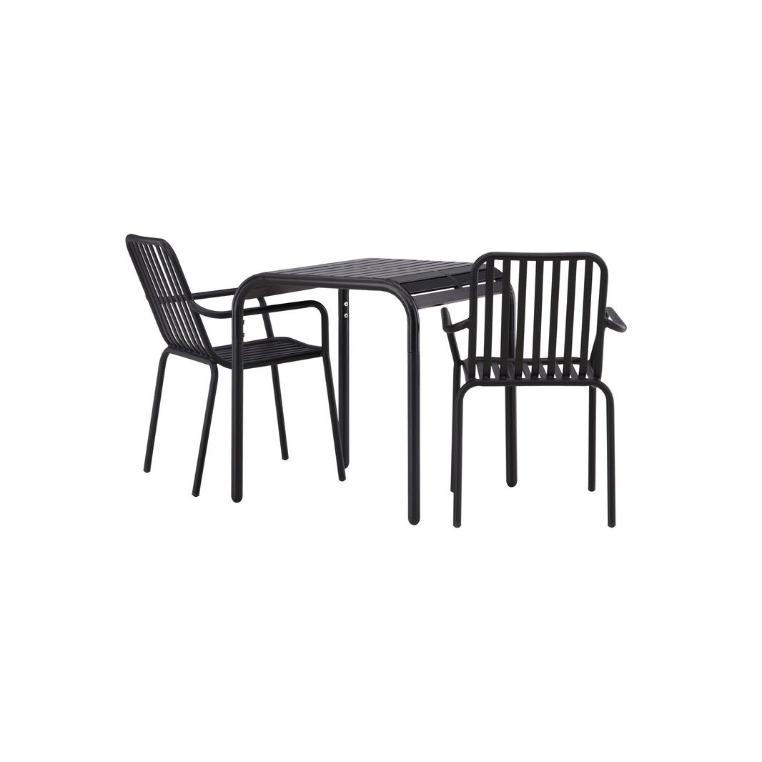 Borneo Cafébord 70*70* + Peking spisestoler Venture Design Spisegruppe