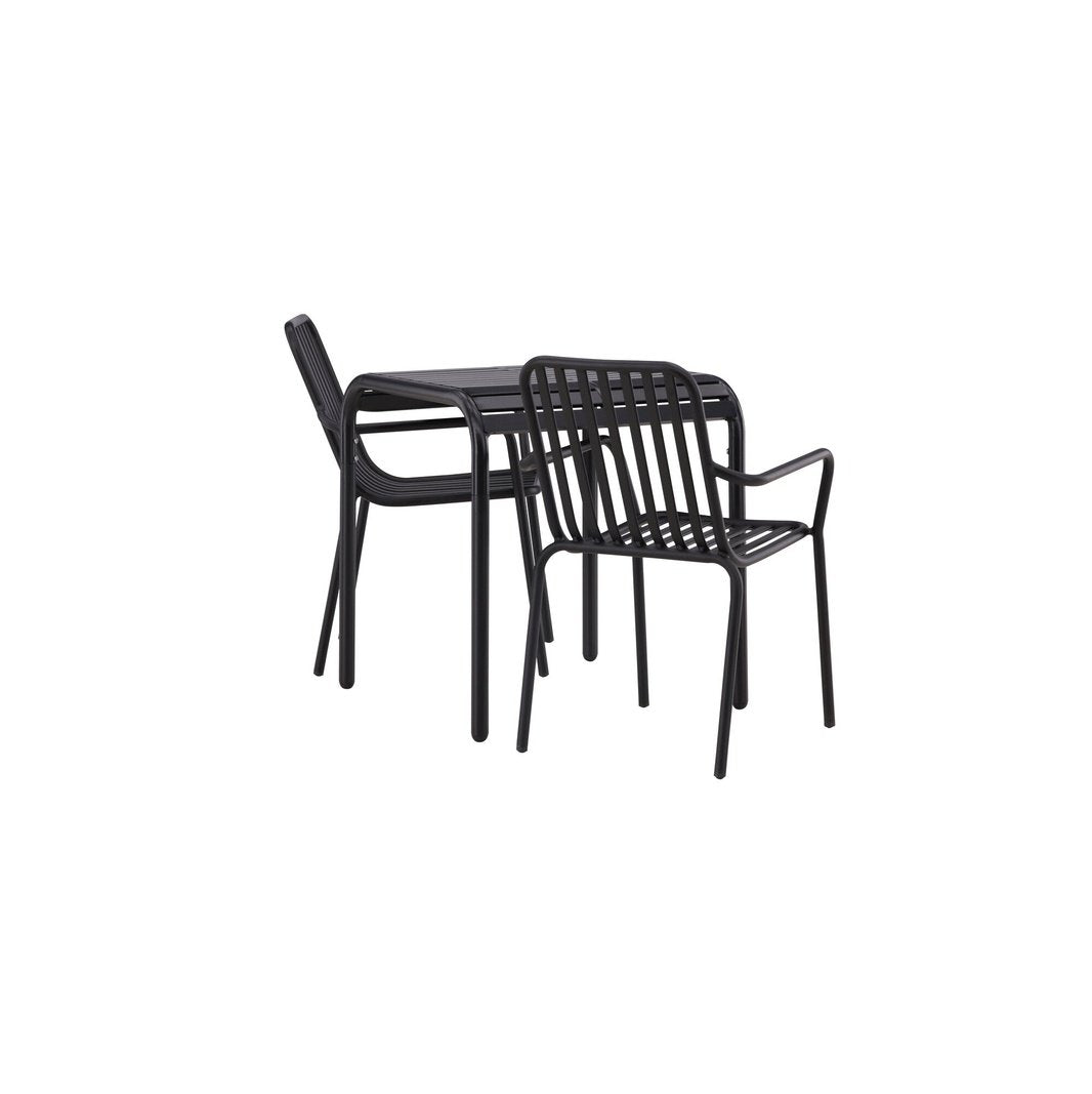 Borneo Cafébord 70*70* + Peking spisestoler Venture Design Spisegruppe