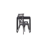 Borneo Cafébord 70*70* + Tablas spisestoler Venture Design Spisegruppe