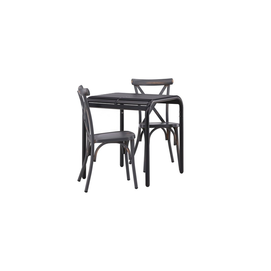 Borneo Cafébord 70*70* + Tablas spisestoler Venture Design Spisegruppe