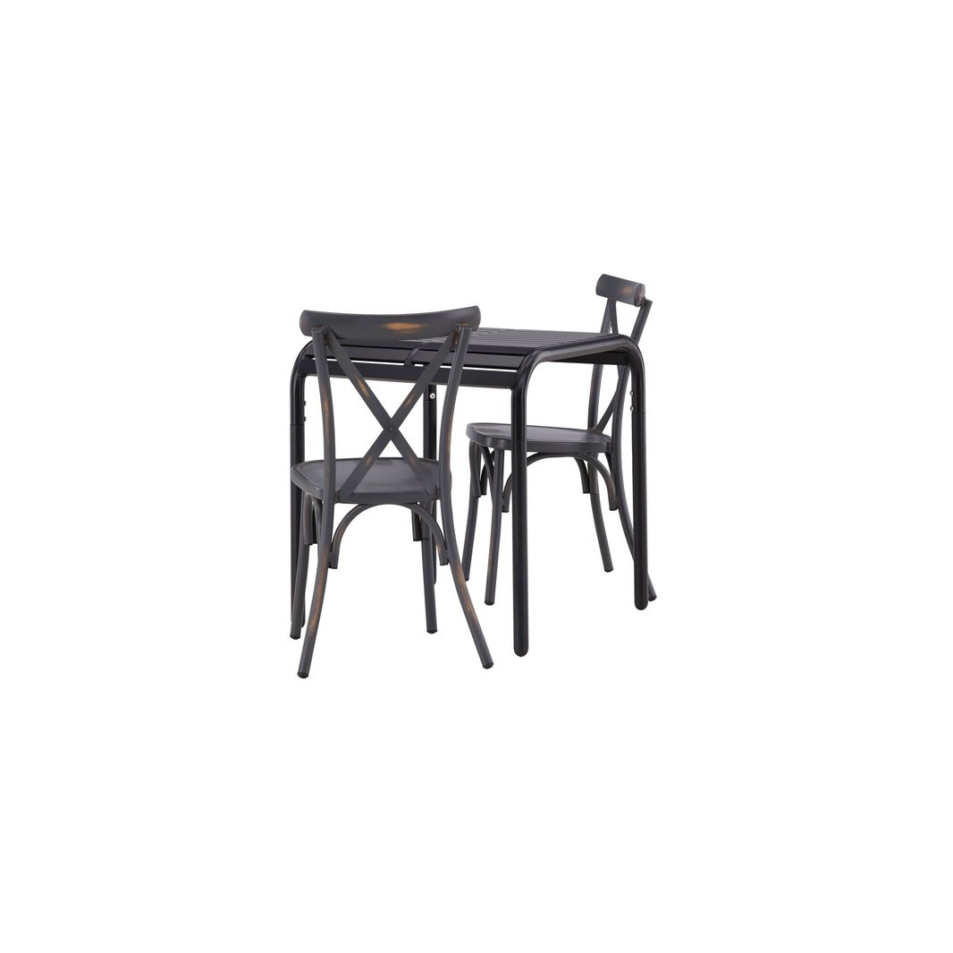 Borneo Cafébord 70*70* + Tablas spisestoler Venture Design Spisegruppe