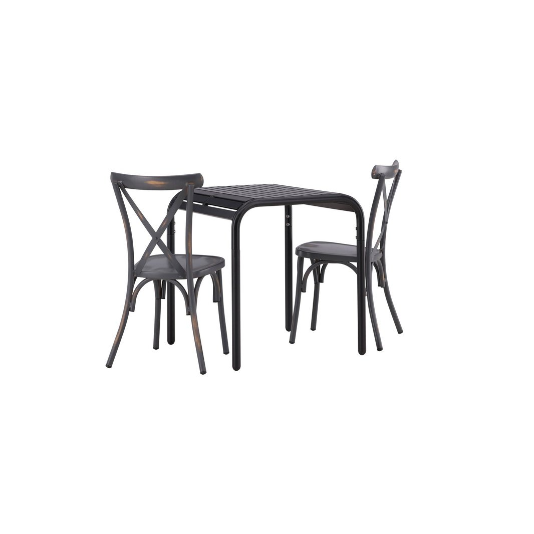 Borneo Cafébord 70*70* + Tablas spisestoler Venture Design Spisegruppe