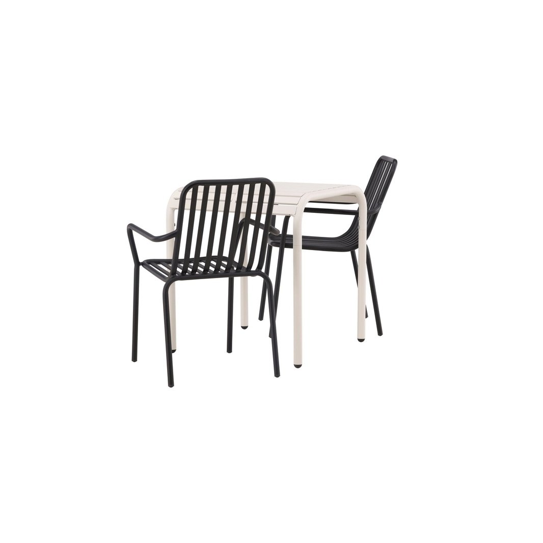 Borneo Cafébord 70*70* + Peking spisestoler Venture Design Spisegruppe