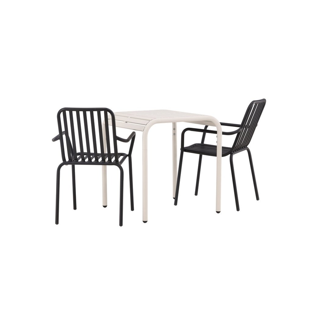 Borneo Cafébord 70*70* + Peking spisestoler Venture Design Spisegruppe