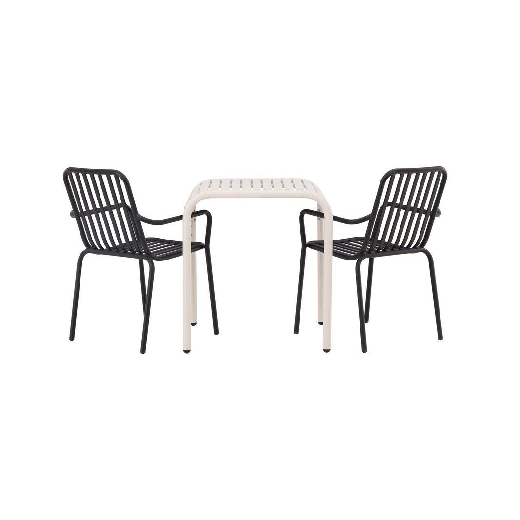Borneo Cafébord 70*70* + Peking spisestoler Venture Design Spisegruppe