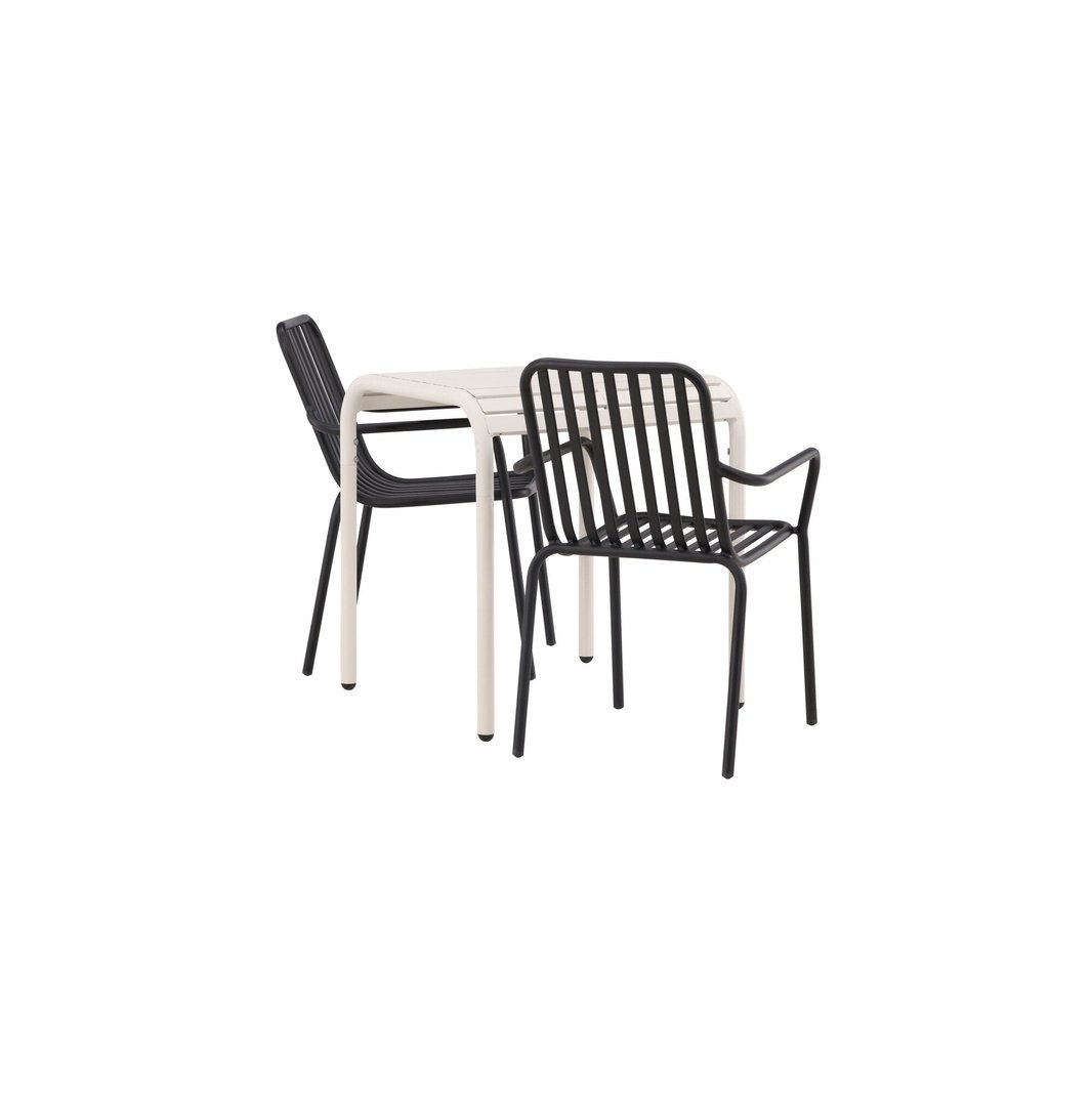 Borneo Cafébord 70*70* + Peking spisestoler Venture Design Spisegruppe