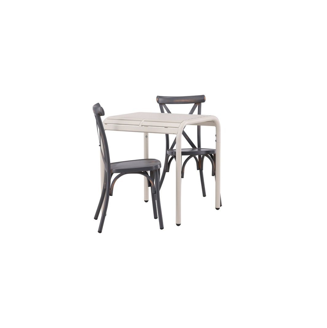 Borneo Cafébord 70*70* + Tablas spisestoler Venture Design Spisegruppe