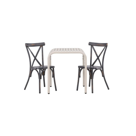 Borneo Cafébord 70*70* + Tablas spisestoler Venture Design Spisegruppe