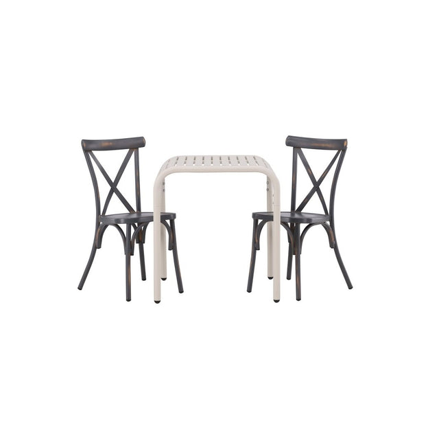 Borneo Cafébord 70*70* + Tablas spisestoler Venture Design Spisegruppe