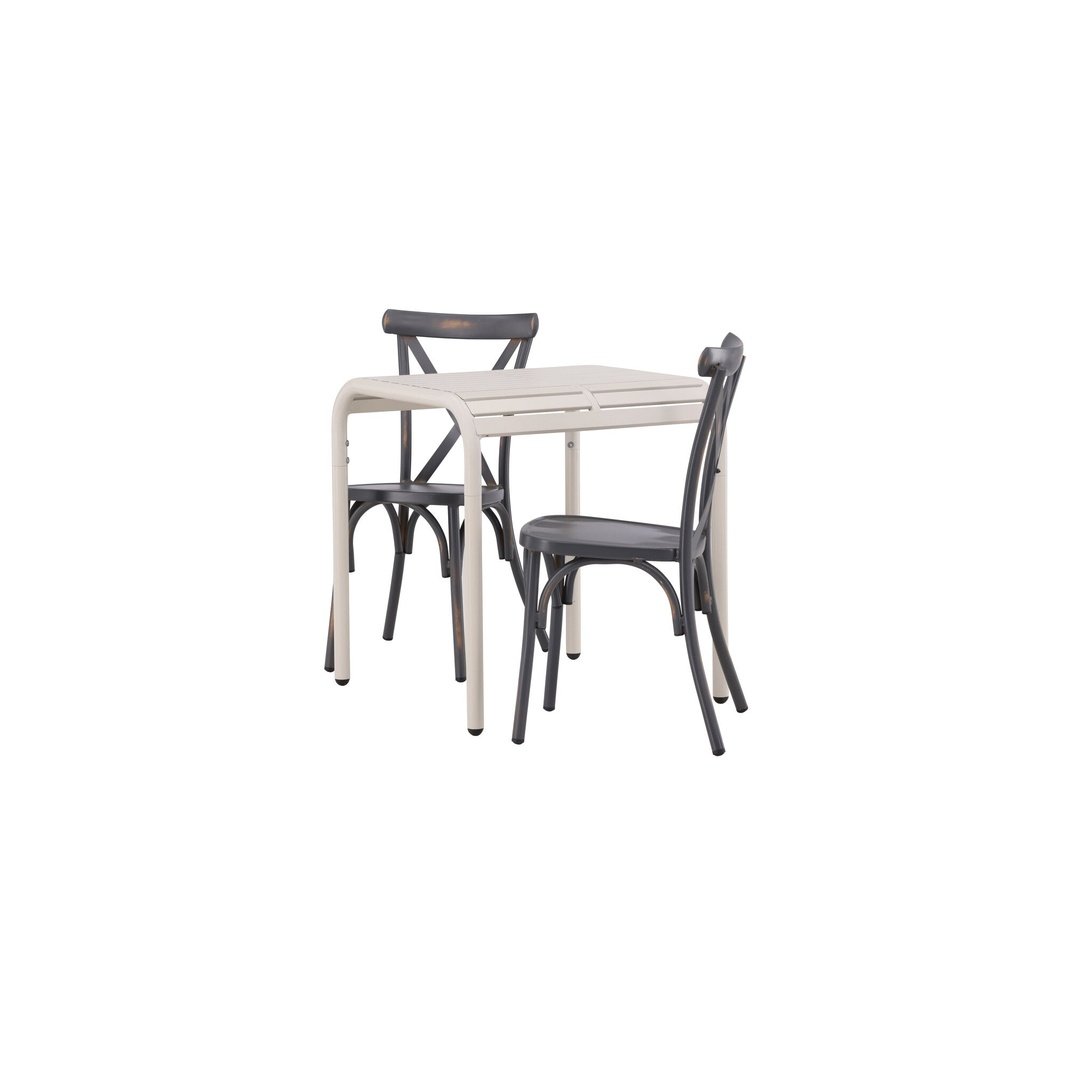 Borneo Cafébord 70*70* + Tablas spisestoler Venture Design Spisegruppe