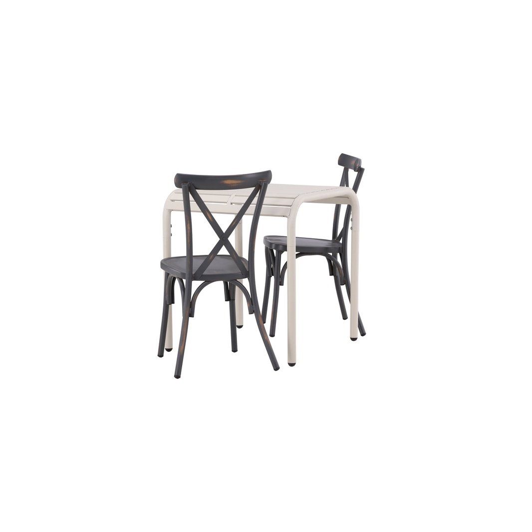 Borneo Cafébord 70*70* + Tablas spisestoler Venture Design Spisegruppe