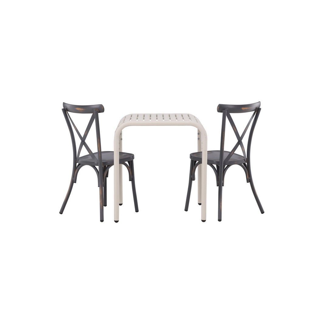 Borneo Cafébord 70*70* + Tablas spisestoler Venture Design Spisegruppe