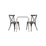 Borneo Cafébord 70*70* + Tablas spisestoler Venture Design Spisegruppe