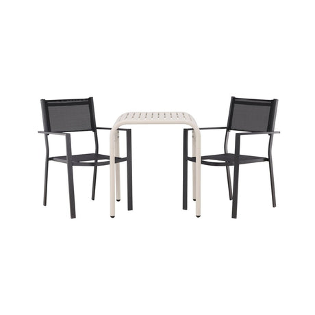 Borneo Cafébord 70*70* + Copacabana stol Venture Design Spisegruppe