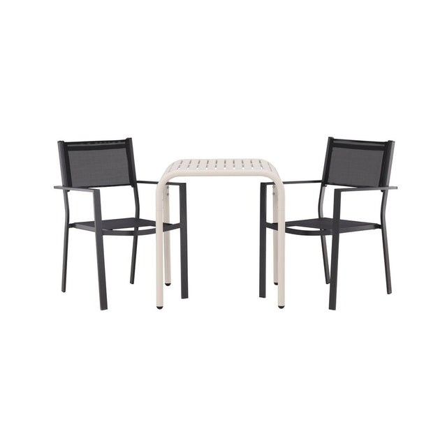 Borneo Cafébord 70*70* + Copacabana stol Venture Design Spisegruppe
