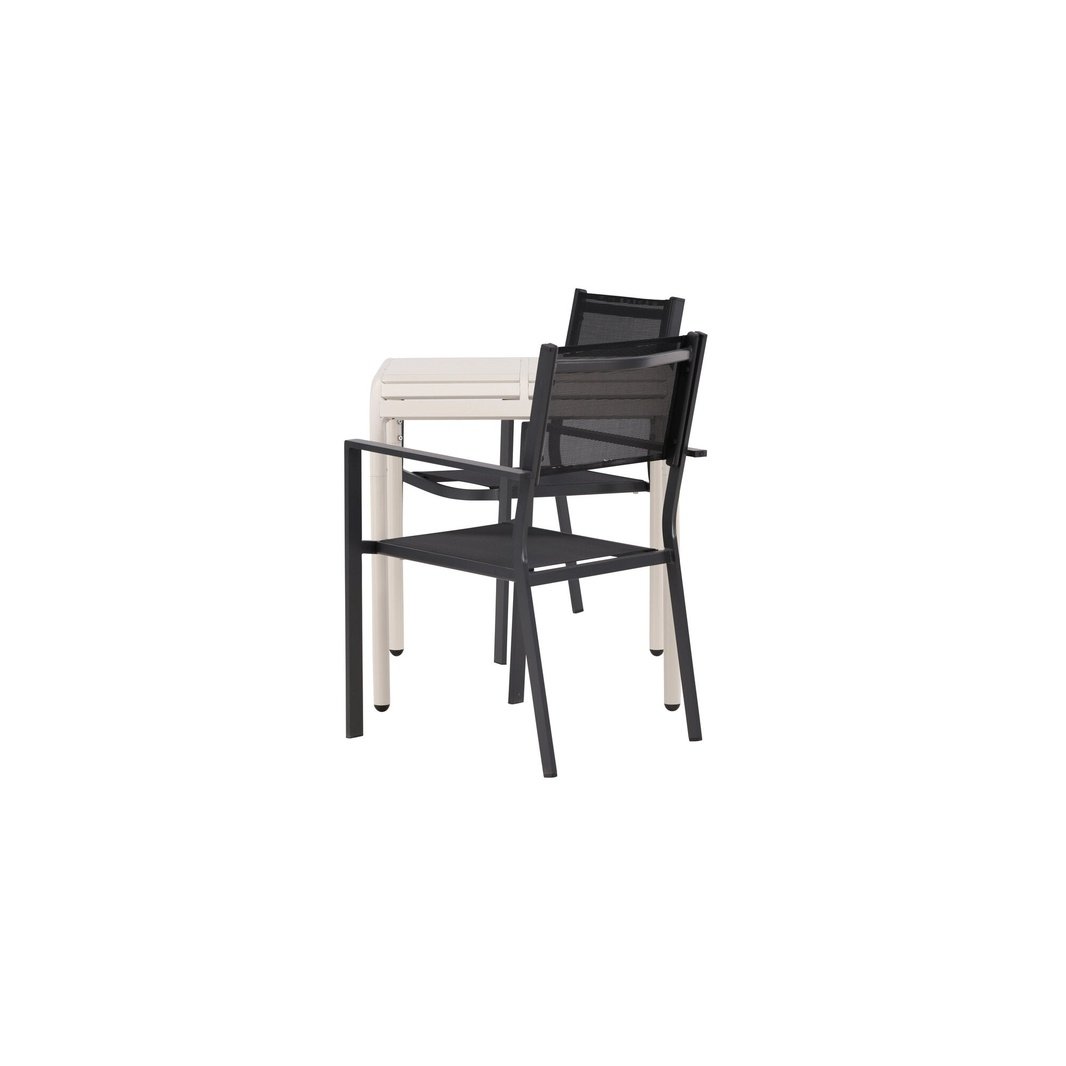 Borneo Cafébord 70*70* + Copacabana stol Venture Design Spisegruppe