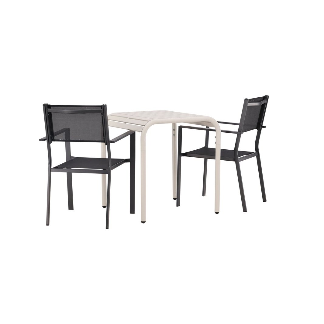 Borneo Cafébord 70*70* + Copacabana stol Venture Design Spisegruppe