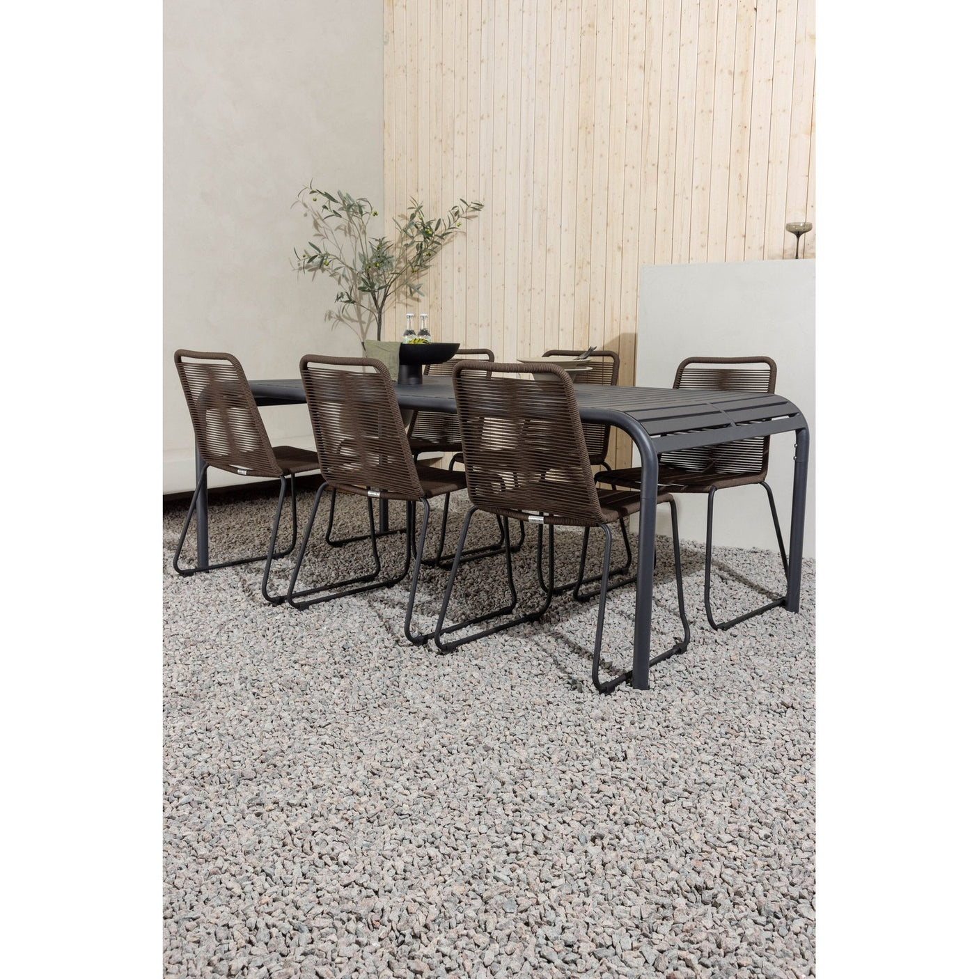 Borneo Spisebord 100*200* + Lindos spisestoler Venture Design Spisegruppe