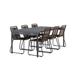 Borneo Spisebord 100*200* + Lindos spisestoler Venture Design Spisegruppe