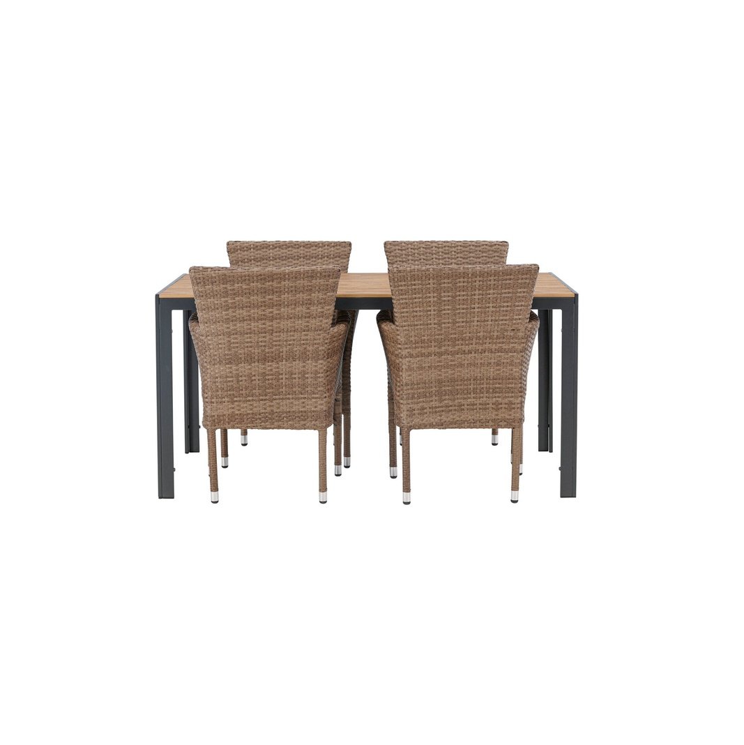 Break Spisebord 90*150* + Malina spisestoler Venture Design Spisegruppe