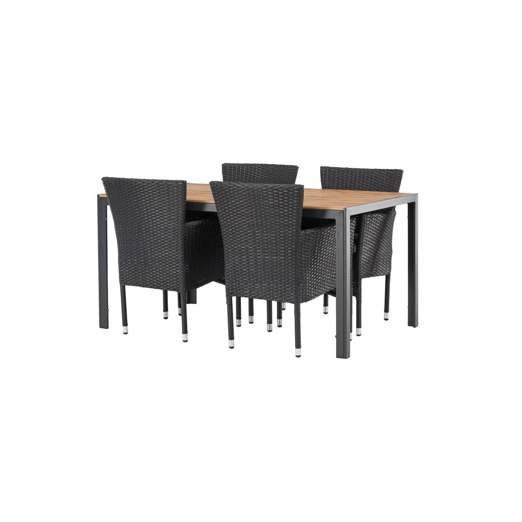Break Spisebord 90*150* + Malina spisestoler Venture Design Spisegruppe