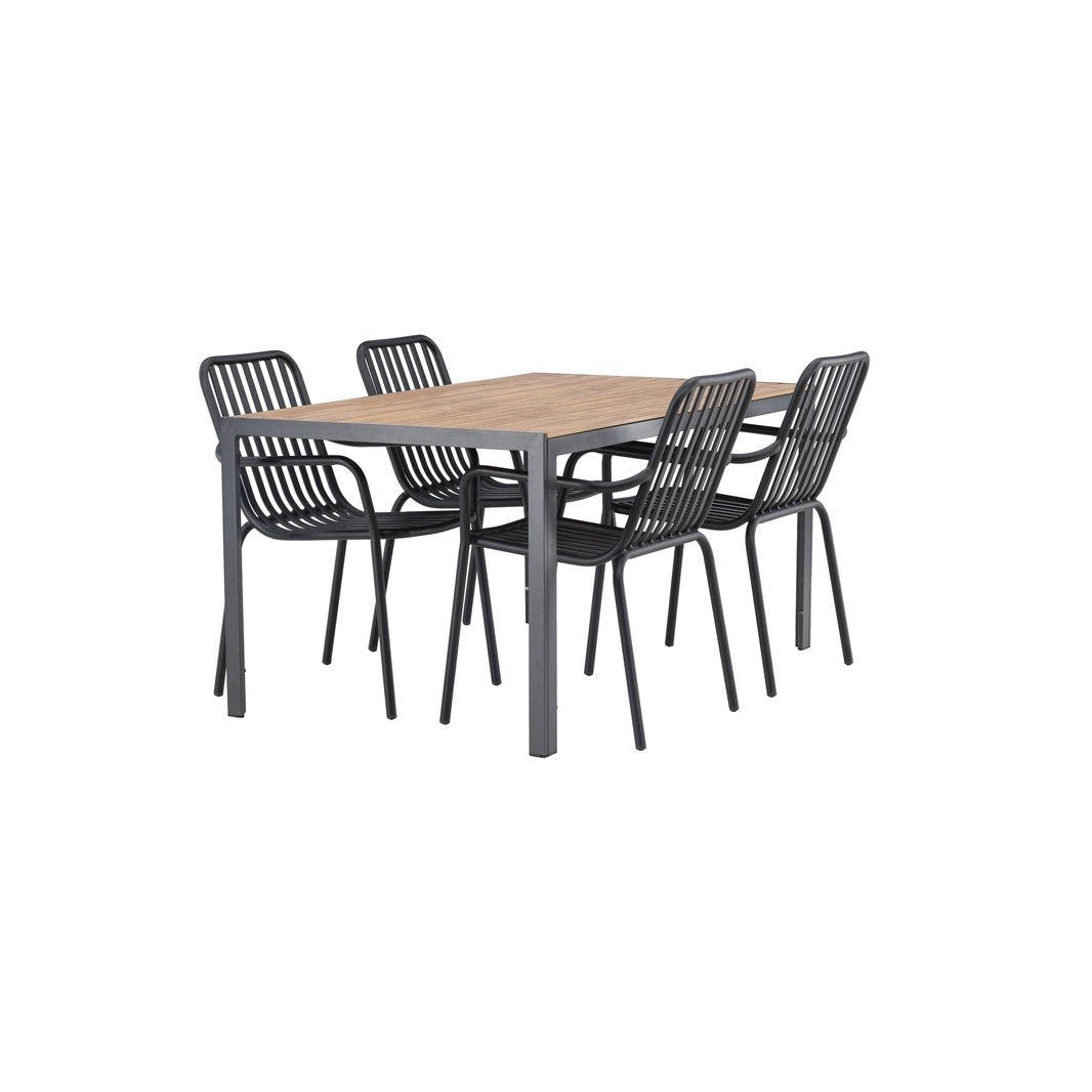 Break Spisebord 90*150* + Peking spisestoler Venture Design Spisegruppe