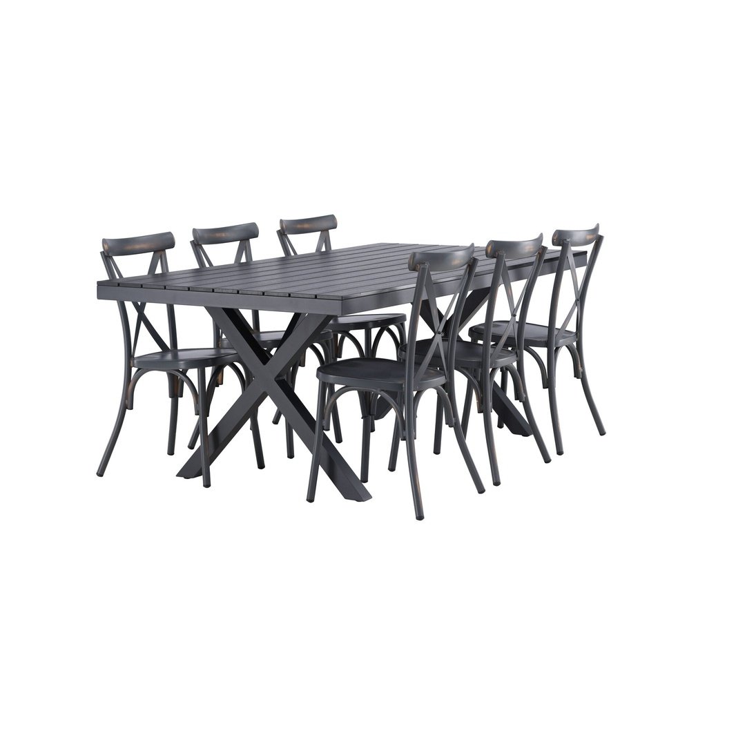 Garcia Spisebord 100*200* + Tablas spisestoler Venture Design Spisegruppe
