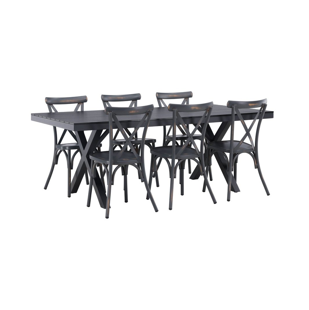 Garcia Spisebord 100*200* + Tablas spisestoler Venture Design Spisegruppe