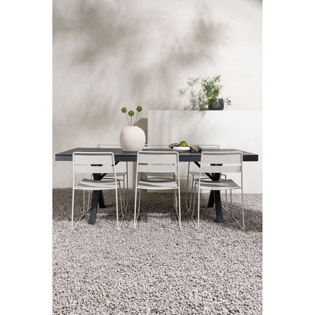 Garcia Spisebord 100*200* + Lina spisestoler Venture Design Spisegruppe