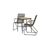 Holmbeck Cafébord 55*70*74 + Bois spisestoler Venture Design Spisegruppe