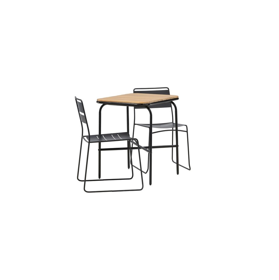 Holmbeck Cafébord 55*70*74 + Lina spisestoler Venture Design Spisegruppe