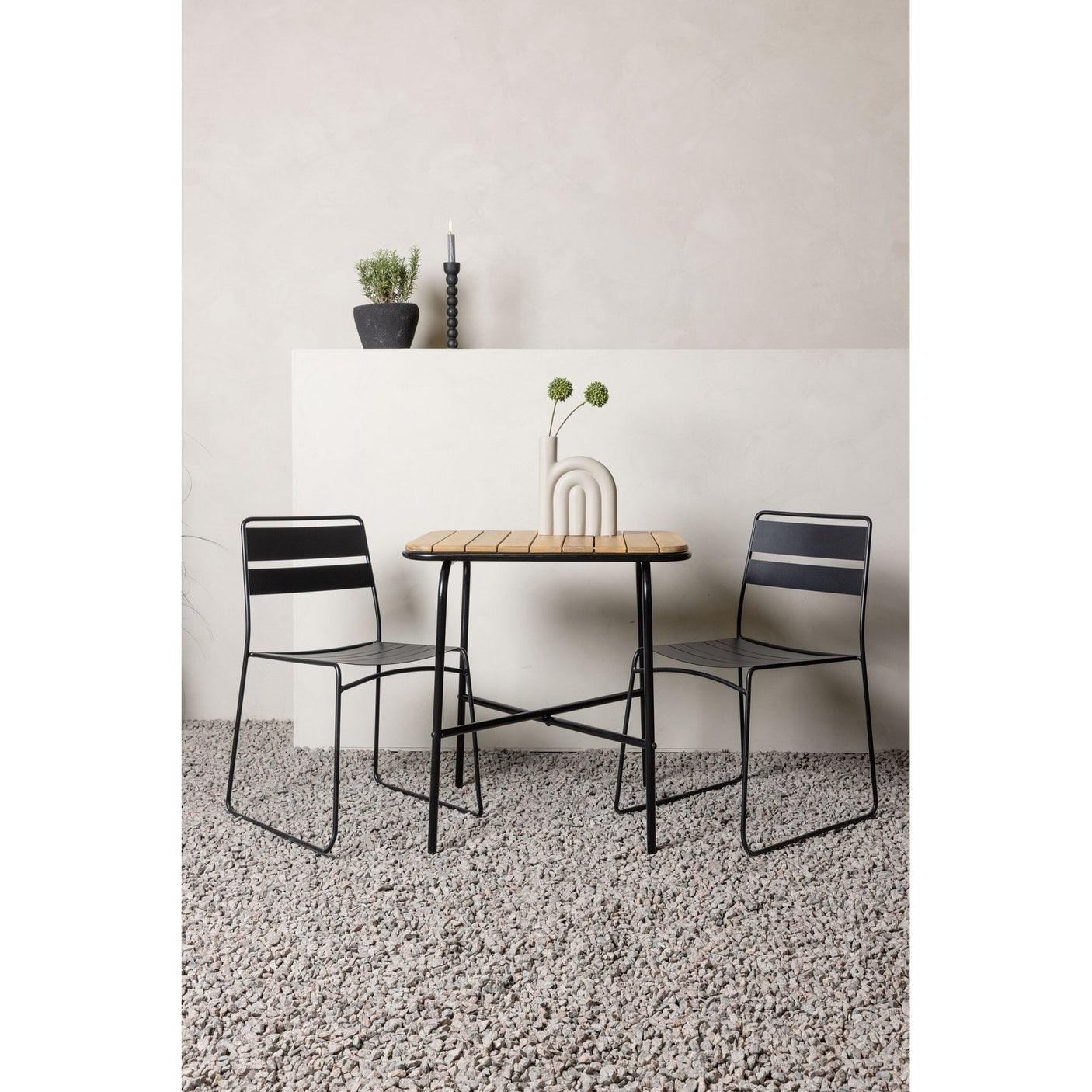 Holmbeck Cafébord 55*70*74 + Lina spisestoler Venture Design Spisegruppe