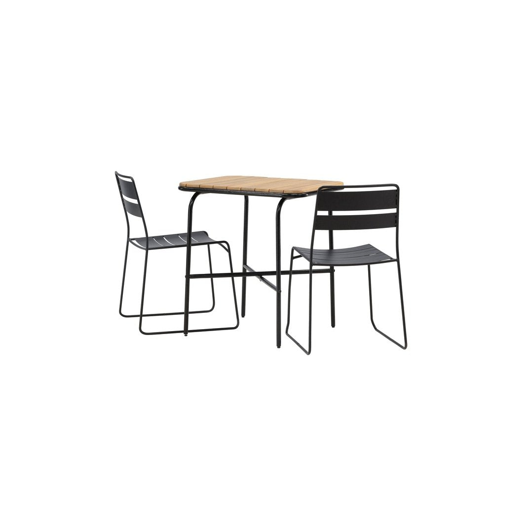 Holmbeck Cafébord 55*70*74 + Lina spisestoler Venture Design Spisegruppe