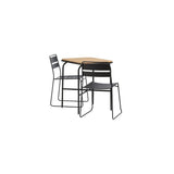Holmbeck Cafébord 55*70*74 + Lina spisestoler Venture Design Spisegruppe