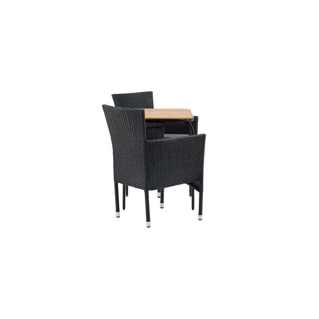 Holmbeck Cafébord 55*70*74 + Malina spisestoler Venture Design Spisegruppe