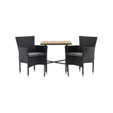 Holmbeck Cafébord 55*70*74 + Malina spisestoler Venture Design Spisegruppe