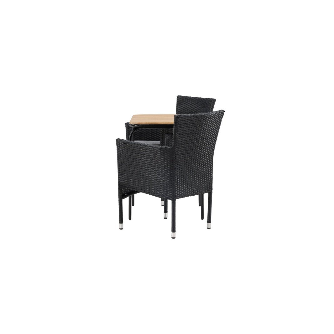Holmbeck Cafébord 55*70*74 + Malina spisestoler Venture Design Spisegruppe
