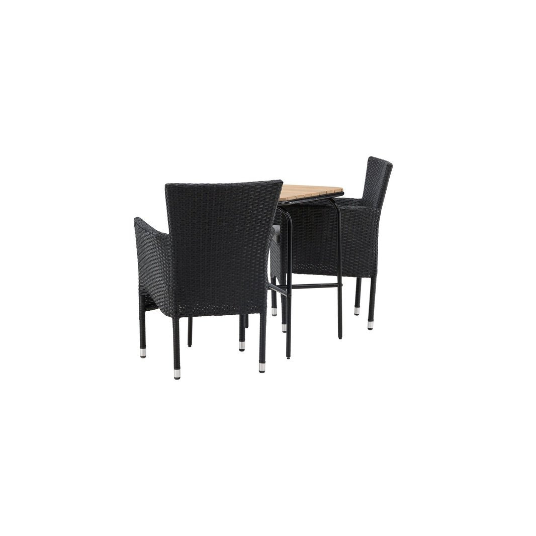 Holmbeck Cafébord 55*70*74 + Malina spisestoler Venture Design Spisegruppe