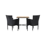 Holmbeck Cafébord 55*70*74 + Malina spisestoler Venture Design Spisegruppe