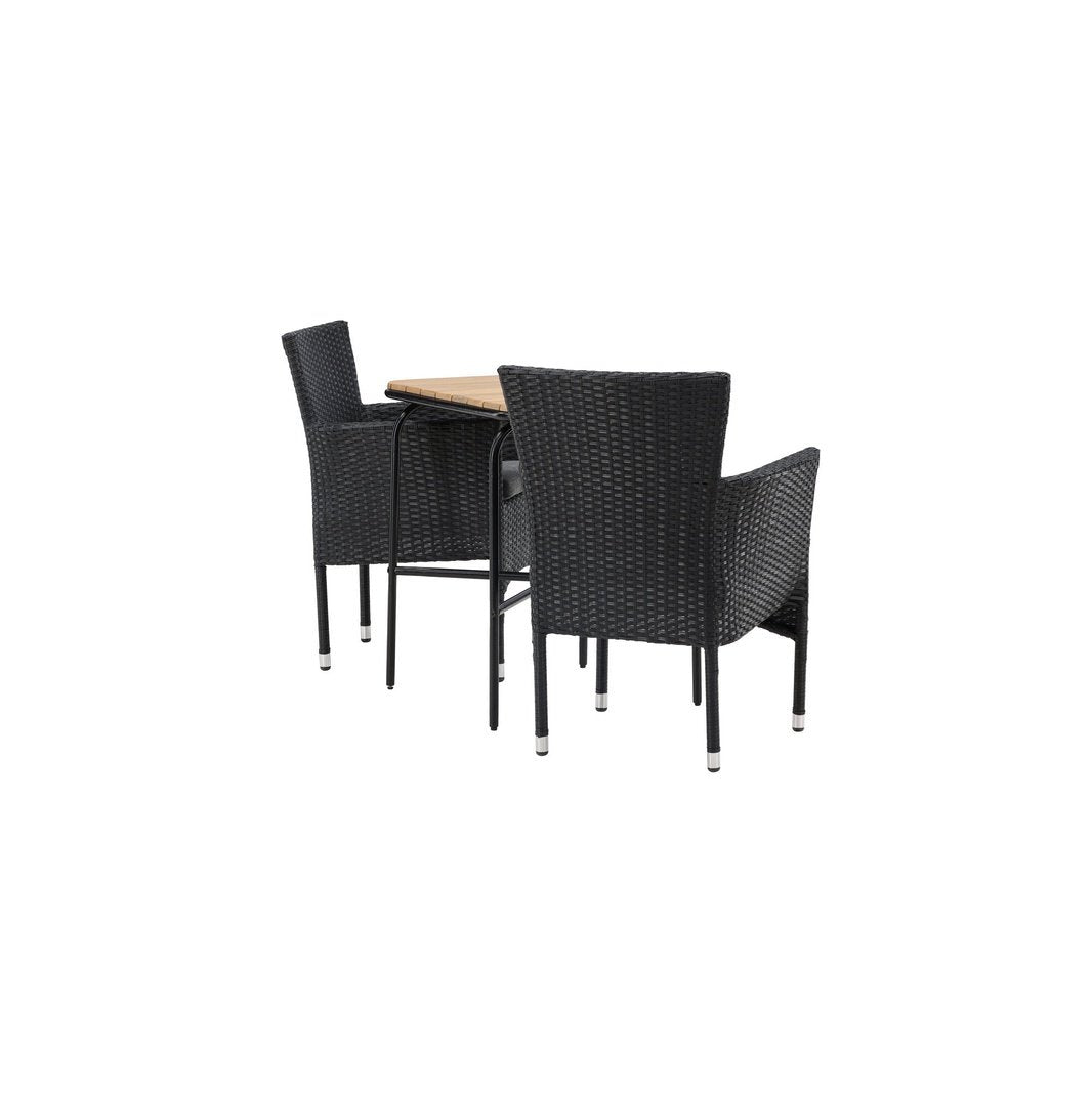 Holmbeck Cafébord 55*70*74 + Malina spisestoler Venture Design Spisegruppe