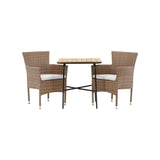Holmbeck Cafébord 55*70*74 + Malina spisestoler Venture Design Spisegruppe