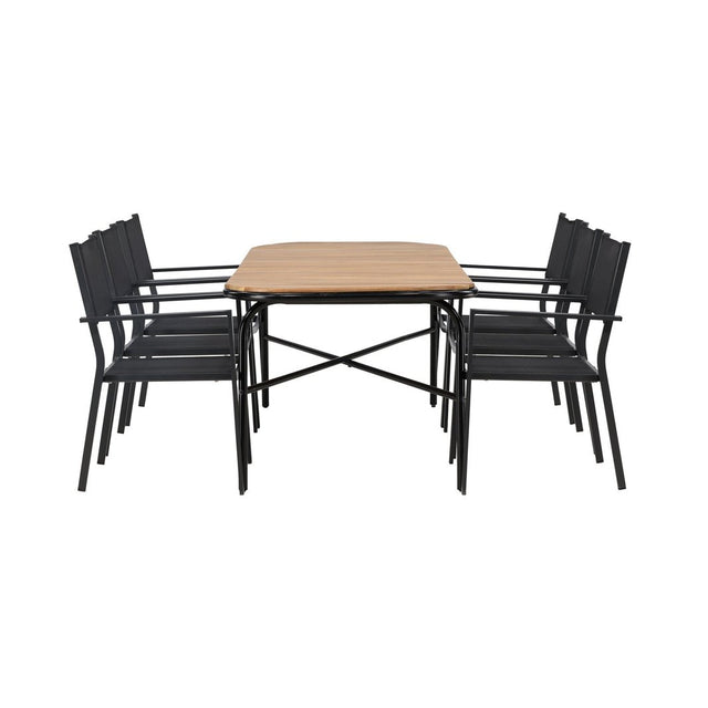 Holmbeck Spisebord/ 90*200*75 + Copacabana / Venture Design Spisegruppe