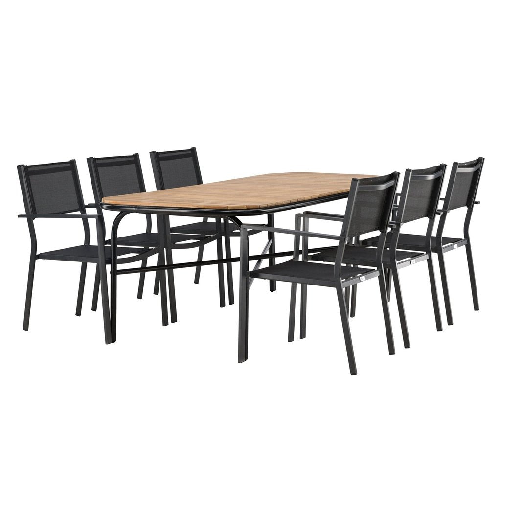 Holmbeck Spisebord/ 90*200*75 + Copacabana / Venture Design Spisegruppe