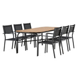 Holmbeck Spisebord/ 90*200*75 + Copacabana / Venture Design Spisegruppe